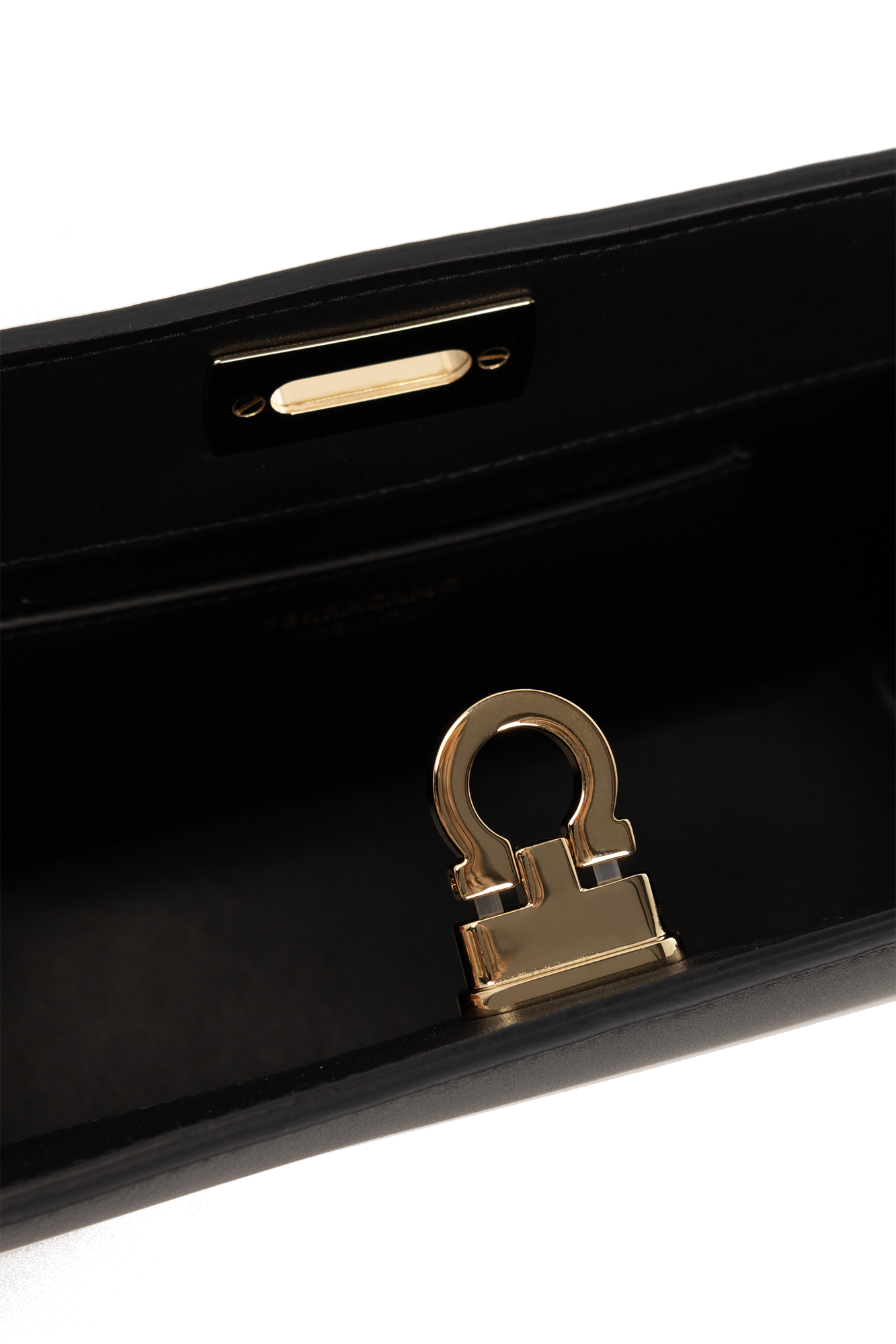 Ferragamo | Wanda mini black satin bag | Savannahs